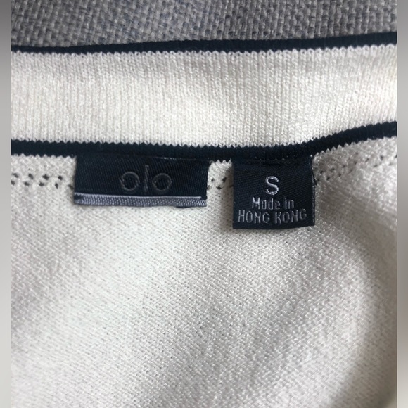 Vintage Olo Cream/Black Trim Designer Knit Shell Tank Top Sz S - Picture 7 of 7